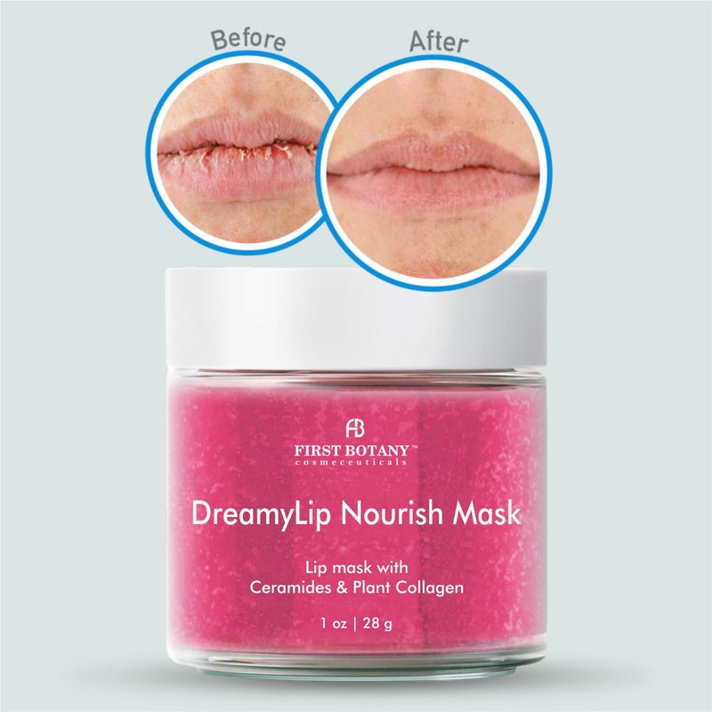 First Botany Lip Mask & Lip Balm - 2 in 1 Nourishing & Hydrating leave-on Overnight lip mask (pink) - Image 5