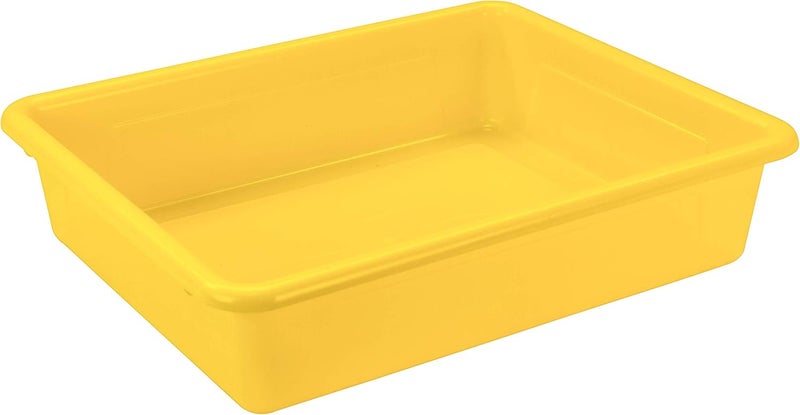 Storex Letter Size Flat Storage Tray – Organizer Bin for Classroom, Office and Home, Assorted Colors, 5-Pack (62514E05C) - Image 5
