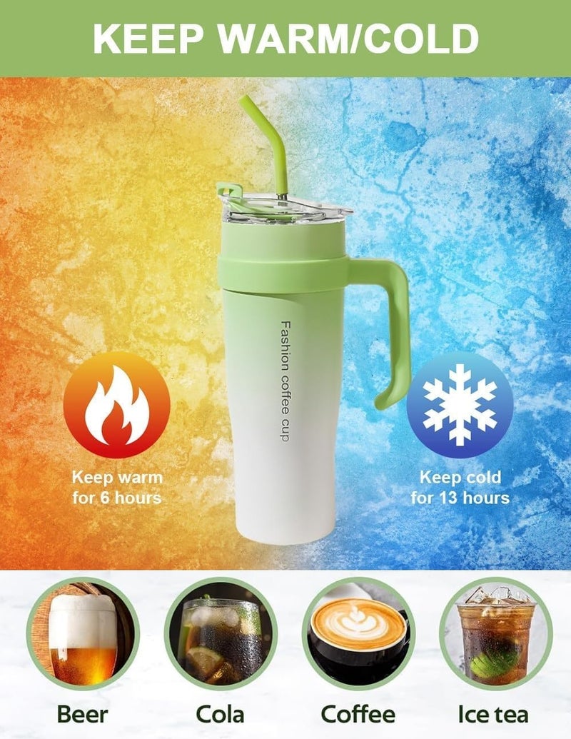 NAITIK CREATION 12L Stainless Steel Tumbler with Flip Lid Straw and Handle Insulated Cup LeakProof Travel Mug for Hot Cold Drinks Perfect for Gym Office Travelling Multi Colors - Image 4