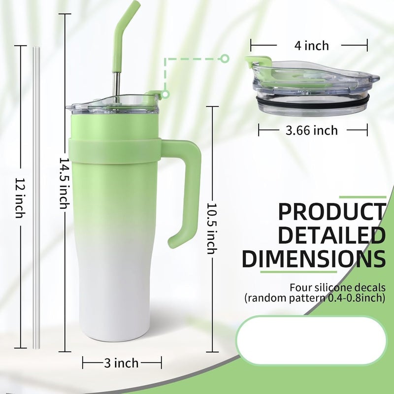 NAITIK CREATION 12L Stainless Steel Tumbler with Flip Lid Straw and Handle Insulated Cup LeakProof Travel Mug for Hot Cold Drinks Perfect for Gym Office Travelling Multi Colors - Image 2
