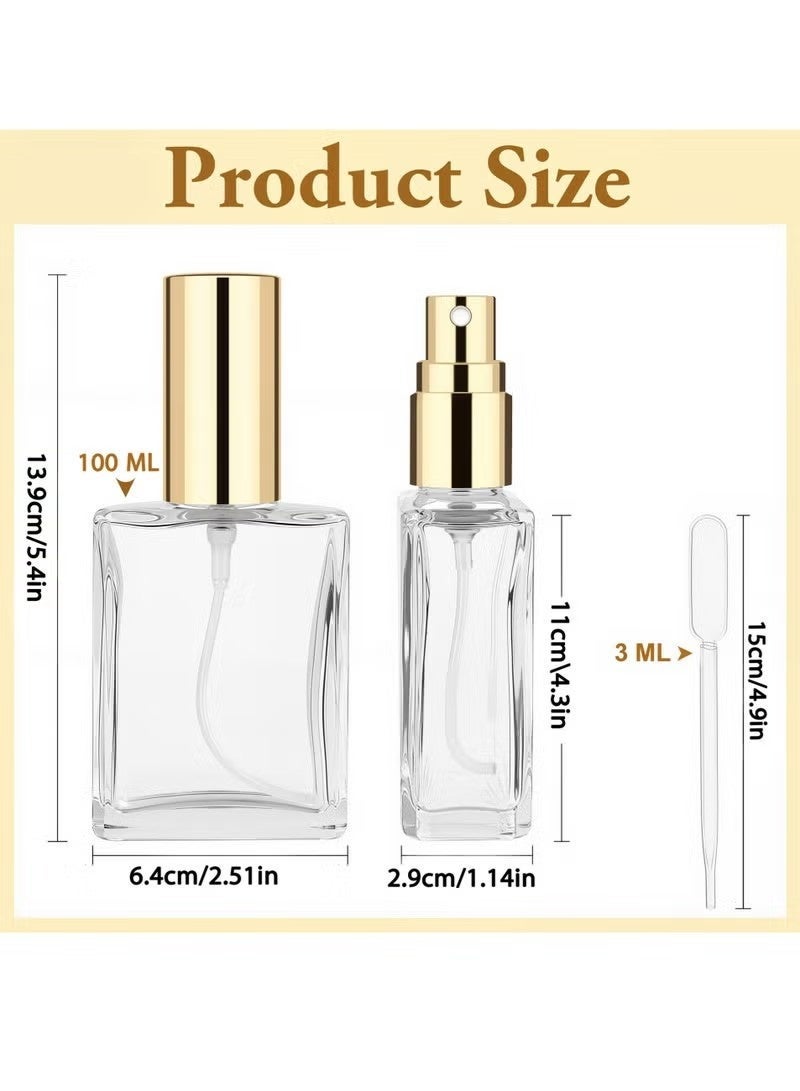 Refillable Perfume Bottle,Glass Perfume Spray Bottle 100 ml 3.3oz Large Empty Travel Perfume Atomizer Refillable,Replacement Perfume Bottles for Women Men - Image 2
