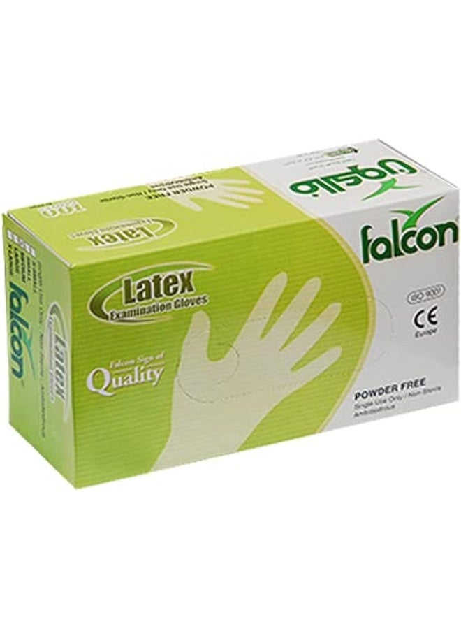 Falcon Latex Gloves (Extra Large-XL) Powder Free - Image 1