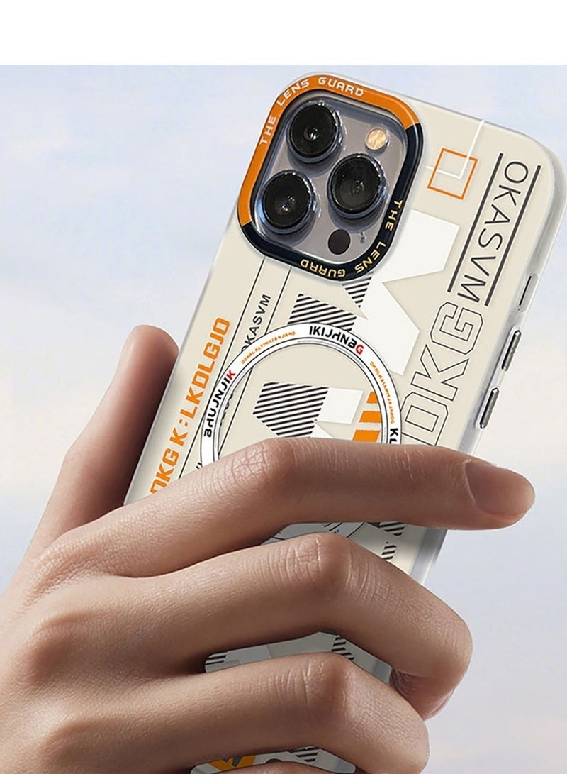 Techie حافظة MWK مغناطيسية شفافة TPU جمالية مع واقي عدسة الكاميرا المرتفعة لآبل آيفون 15 برو - أبيض - Image 3