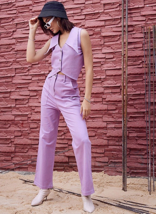 Athena Lavender Straight Fit Jeans for Women - Image 4