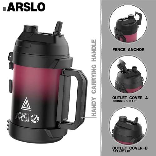 Arslo Sports Water Jug - Gallon Water Bottle - Large Insulated Stainless Steel Bottle for Gym, Workouts, Basketball, Football, Soccer - Keep Water Cold for Up To 24 Hours - 108OzNEW - Image 5