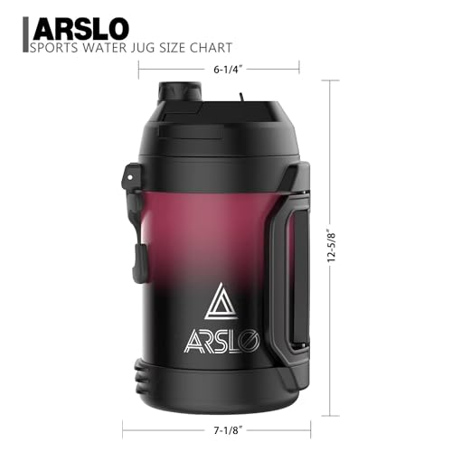 Arslo Sports Water Jug - Gallon Water Bottle - Large Insulated Stainless Steel Bottle for Gym, Workouts, Basketball, Football, Soccer - Keep Water Cold for Up To 24 Hours - 108OzNEW - Image 2
