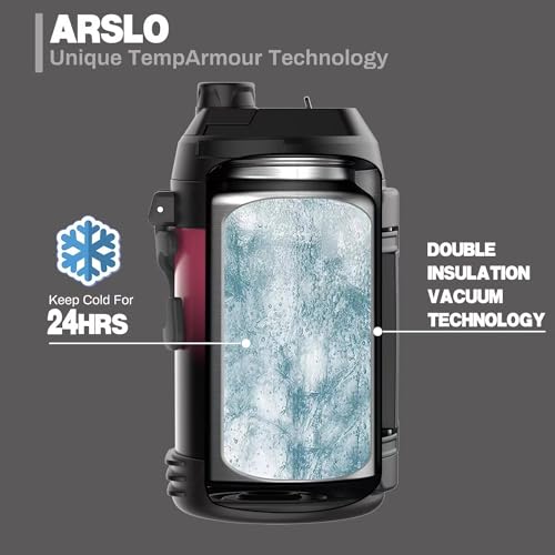 Arslo Sports Water Jug - Gallon Water Bottle - Large Insulated Stainless Steel Bottle for Gym, Workouts, Basketball, Football, Soccer - Keep Water Cold for Up To 24 Hours - 108OzNEW - Image 3