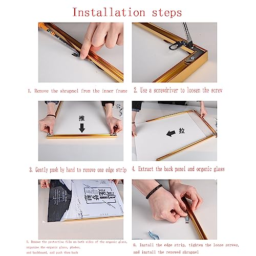 CHENJIN Frame Back Panel Hook CHENJIN 30 Sets Metal Frame D-Ring Picture Hangers with Screws and Screwdrivers for Open-Type Frame Channels Will Not Damage Photo Frames, Picture Frame Hanging Brackets - Image 5