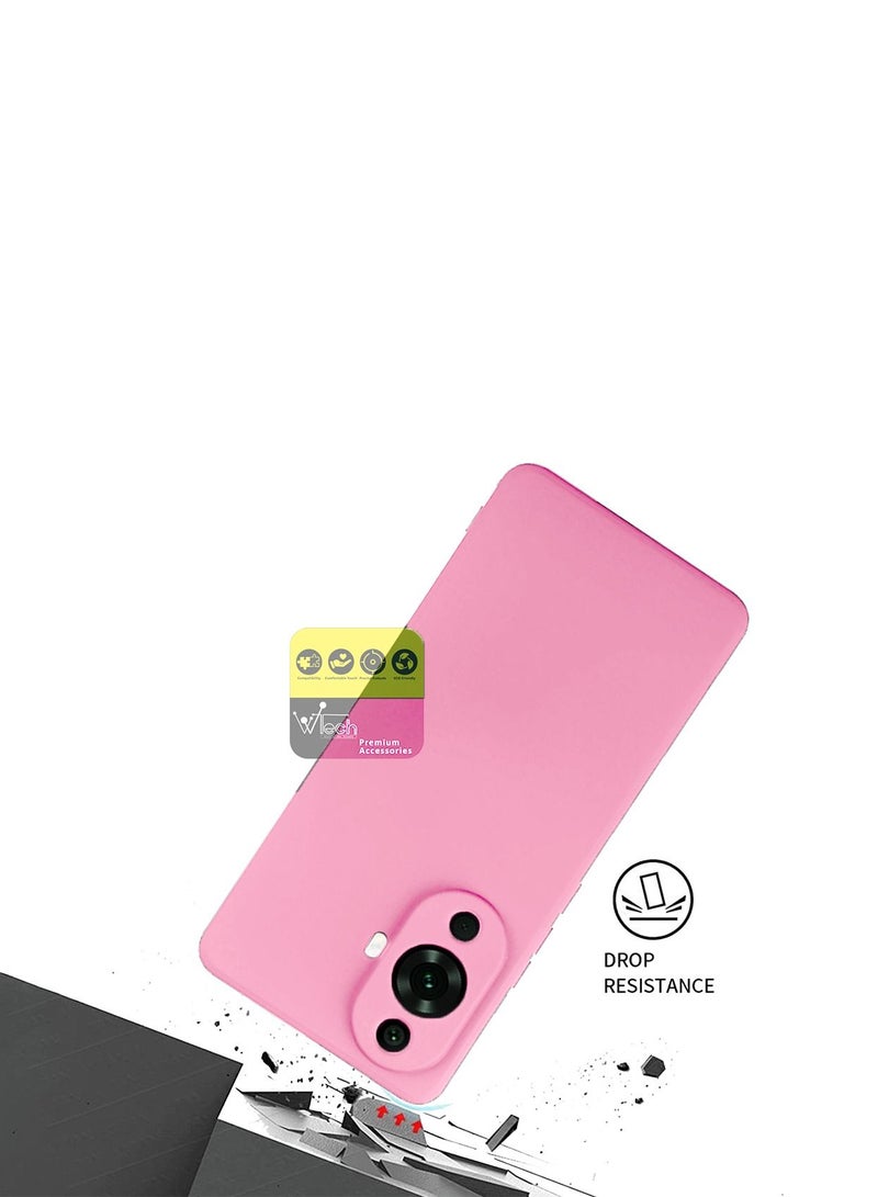 دبليو تيك جراب هاتف TPU رفيع للغاية من السيليكون السائل لهاتف Huawei Nova 11 Pro 4G 2023 وردي - Image 5