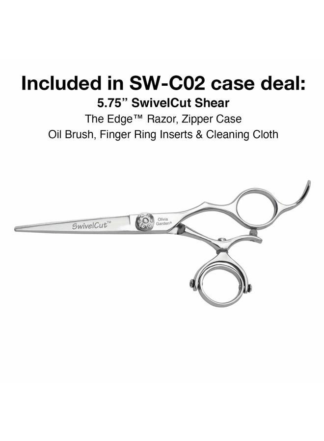 Olivia Garden SwivelCut Professional Hairdressing Shears Intro Case Deal (5.75") - Image 2