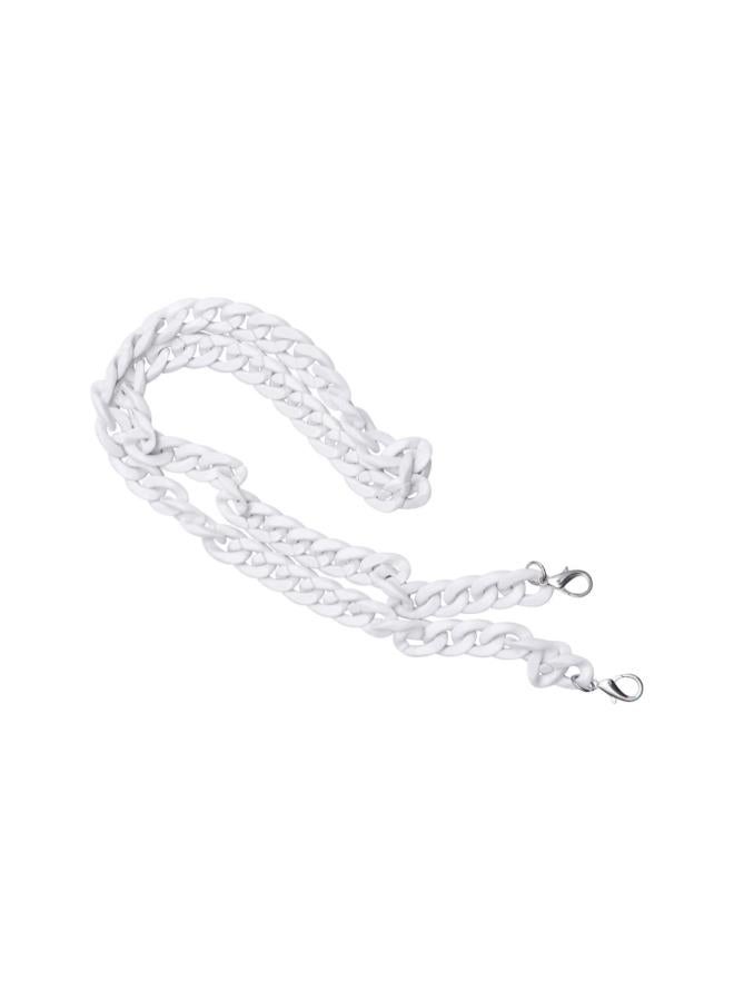 klarako Acrylic Bag Chain Straps Plastic Purse Straps Replacement Shoulder Bag Chain for DIY Purse Making Repairing 120cm (White)  - Image 2