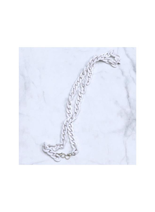 klarako Acrylic Bag Chain Straps Plastic Purse Straps Replacement Shoulder Bag Chain for DIY Purse Making Repairing 120cm (White)  - Image 4