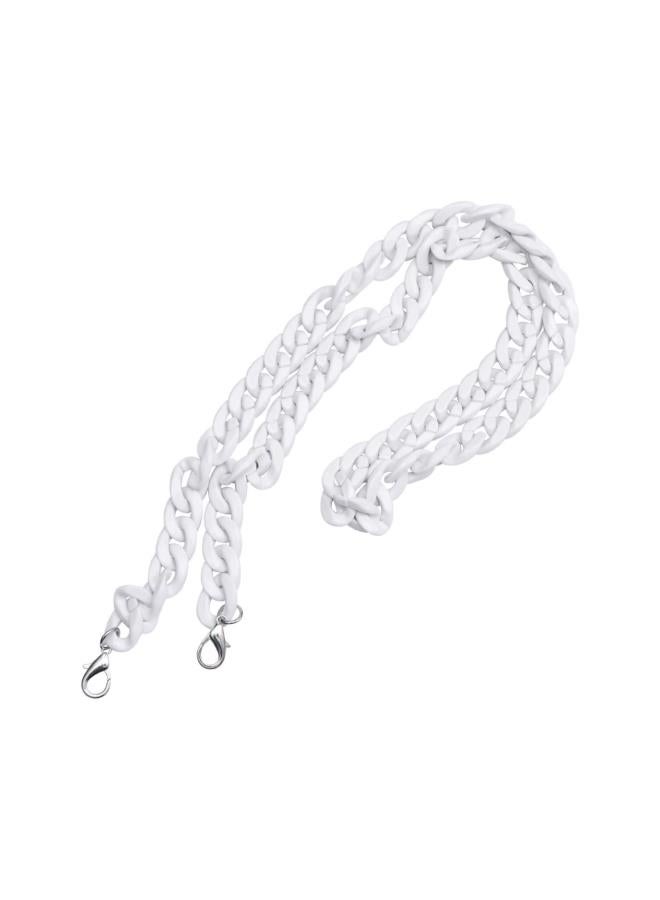 klarako Acrylic Bag Chain Straps Plastic Purse Straps Replacement Shoulder Bag Chain for DIY Purse Making Repairing 120cm (White)  - Image 5