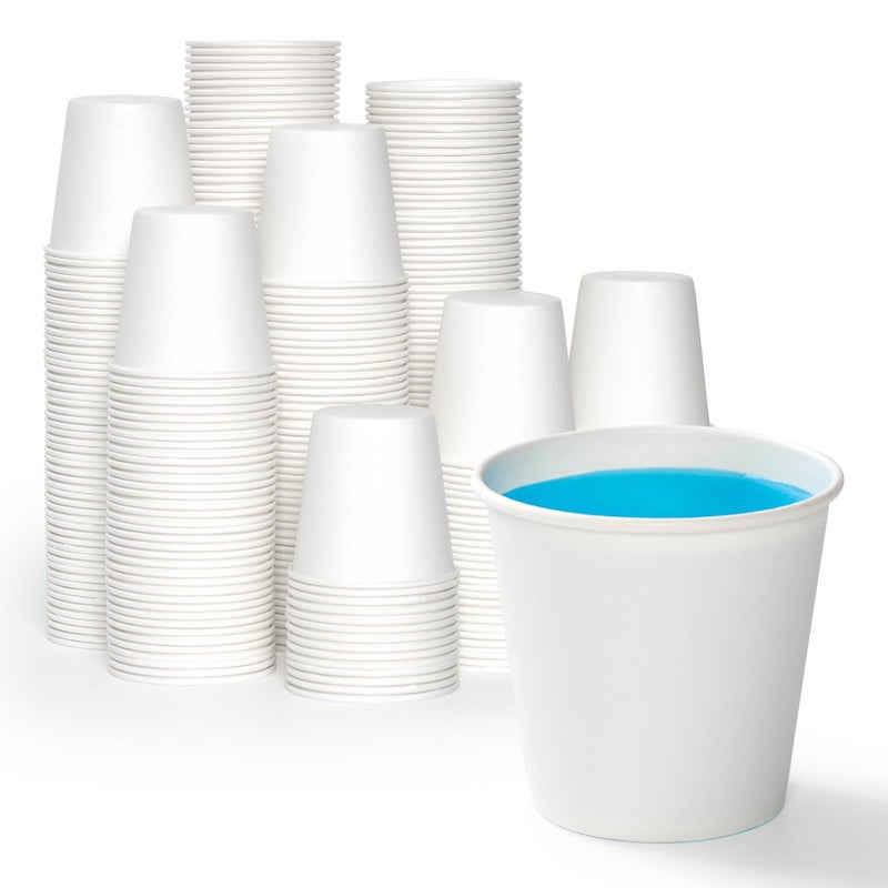 LITOPAK 1000 pack 3 oz Paper Cups White Disposable Bathroom Cups Mini Paper Cups for Parties Picnics Barbecues Travel and Event