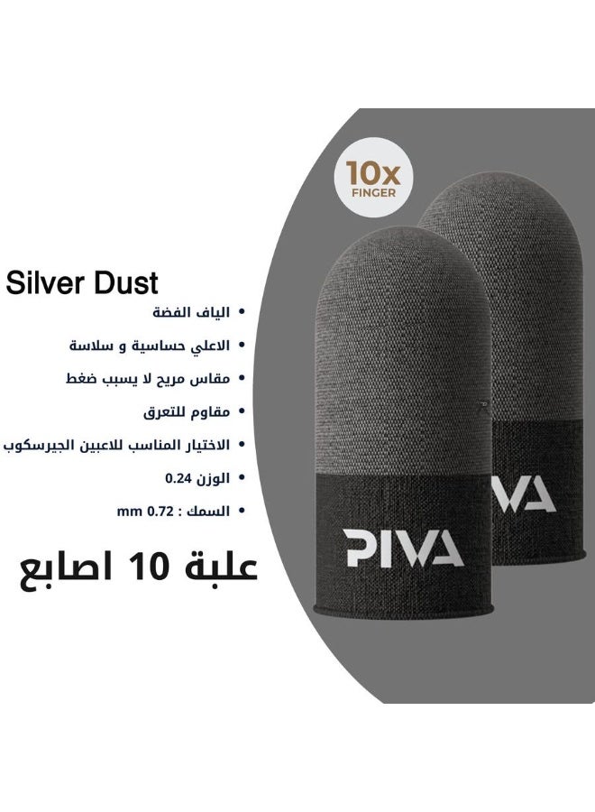 PIVA Anti-Sweat Gaming Gloves, 5 Pairs (10 Pieces), with Silver Fibers for Comfort, Ease, and High Sensitivity in Games, Black - Image 2