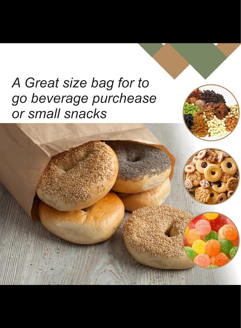 Kraft Paper Lunch Bags (50 Count) - Bulk Disposable Lunch Sacks, Good for a Snack, Sandwich, Grocery Food, and Arts & Crafts Projects,13x8x24cm  - Image 2