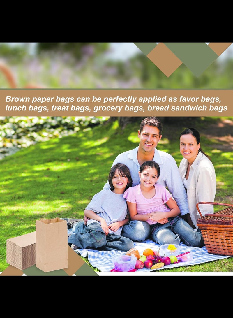 Kraft Paper Lunch Bags (50 Count) - Bulk Disposable Lunch Sacks, Good for a Snack, Sandwich, Grocery Food, and Arts & Crafts Projects,13x8x24cm  - Image 5