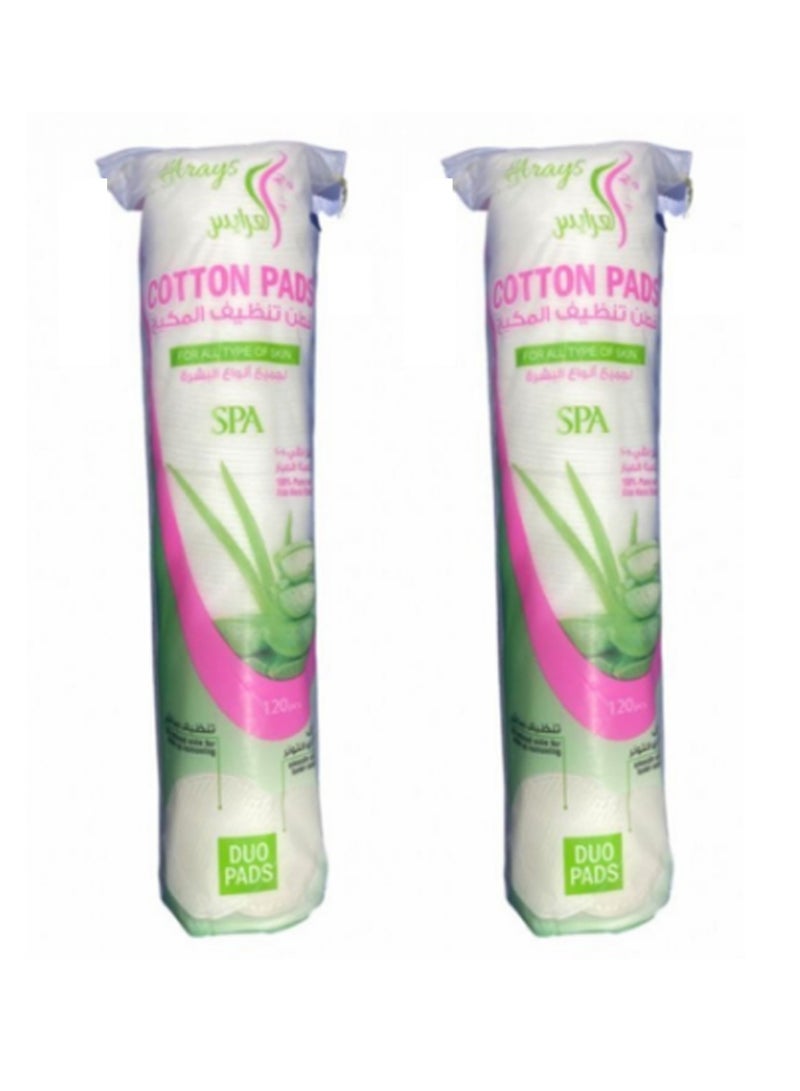 Alarays Pads Pure Cotton Make-Up 120 pcs Pack of 2 - 120 - Image 3
