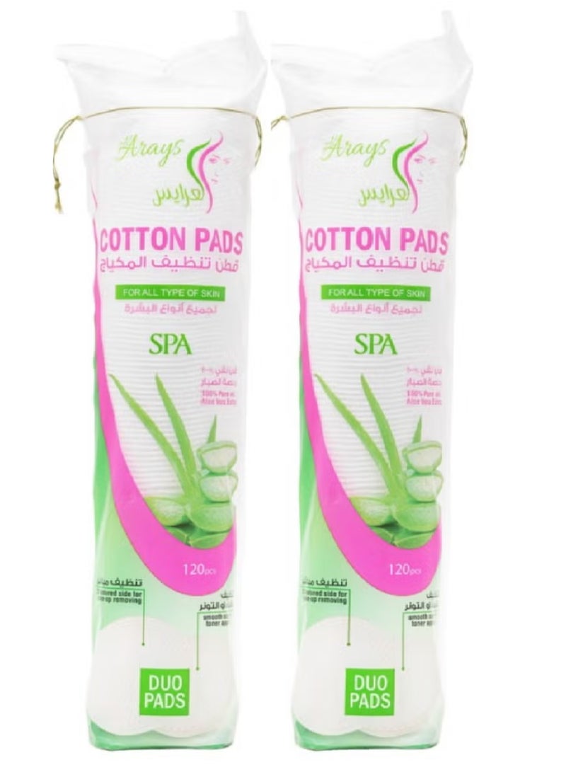 Alarays Pads Pure Cotton Make-Up 120 pcs Pack of 2 - 120 - Image 1