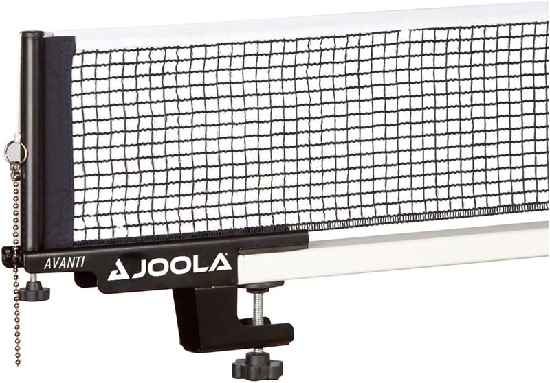 JOOLA Premium Avanti Table Tennis Net and Post Set - Portable 72" Regulation Size with Screw-On Clamp, Black/White - Image 1