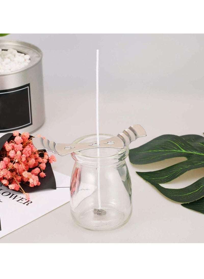 KASTWAVE Candle Wicks, 150 Pieces Pre-Waxed Candle Wicks with 2 Pieces Stainless Wick Holder Sustainer for Candle (10cm, 15cm and 20cm) - Image 5