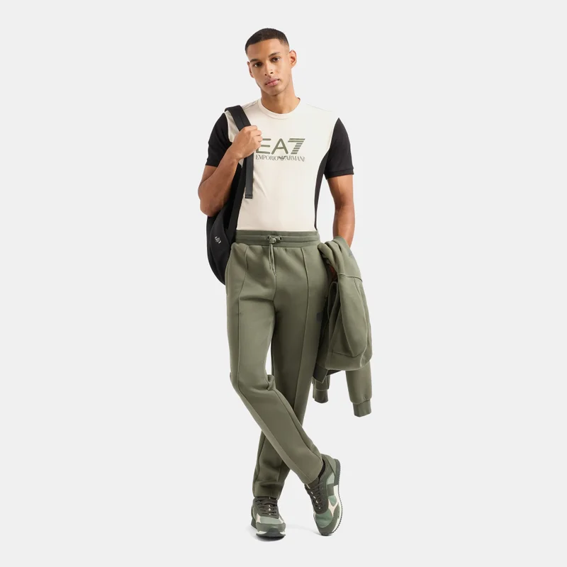 EA7 Emporio Armani Beige Men's Train Athletic Colourblock T-Shirt for Men | Best Price UAE