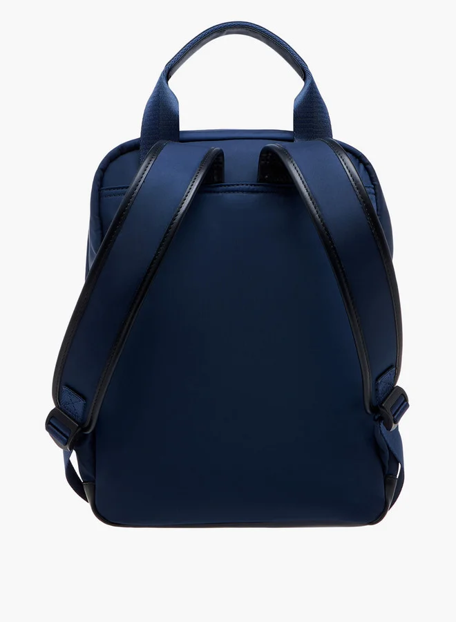 Lee Cooper Women's Solid Backpack with Zip Closure and Adjustable Strap - 34x12x40 cm