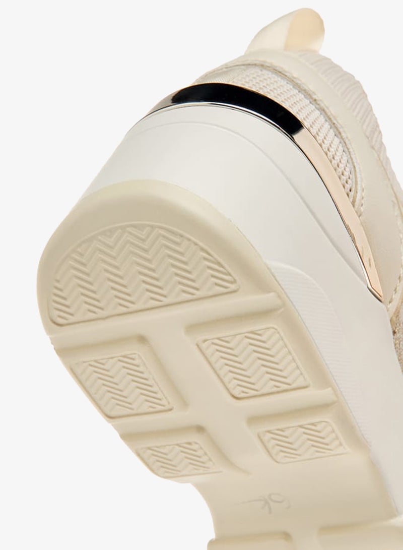 Celeste Women's Lace Detail Slip-On Sneakers with Wedge Heels - Image 5