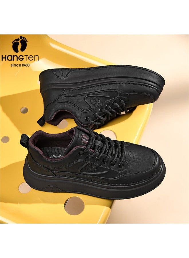 Hang Ten Men's Fashion Casual Sneakers Spring New Thick Sole Height Increasing Sports Shoes White Sneakers For Men - Image 2