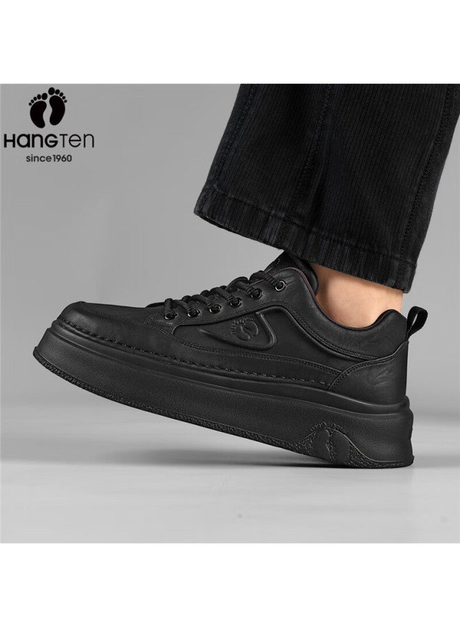 Hang Ten Men's Fashion Casual Sneakers Spring New Thick Sole Height Increasing Sports Shoes White Sneakers For Men - Image 4