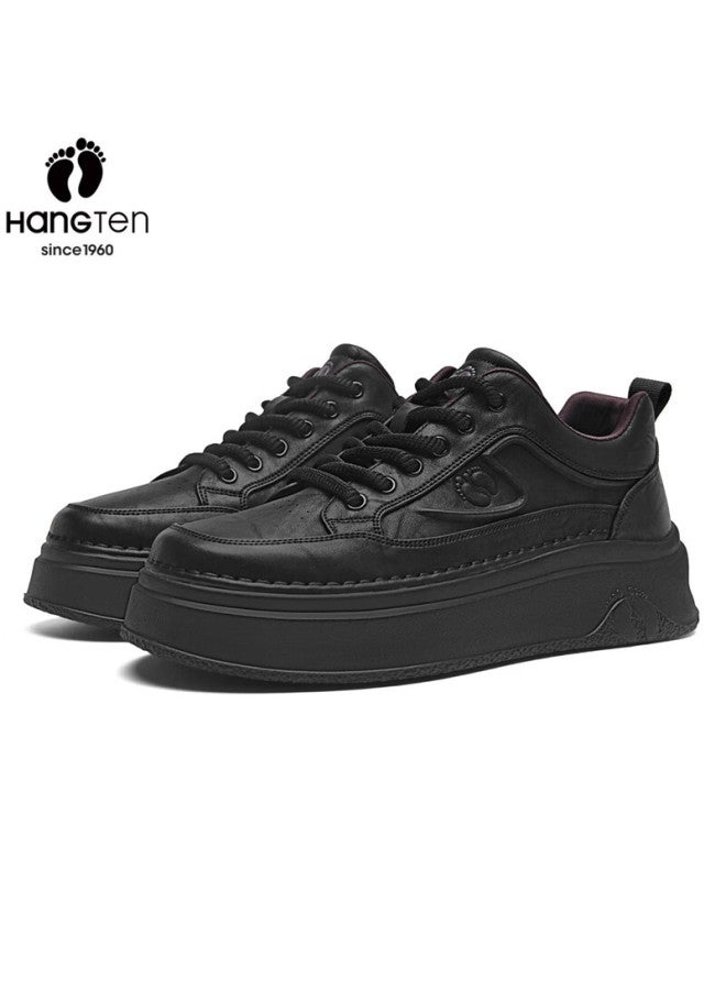 Hang Ten Men's Fashion Casual Sneakers Spring New Thick Sole Height Increasing Sports Shoes White Sneakers For Men - Image 5
