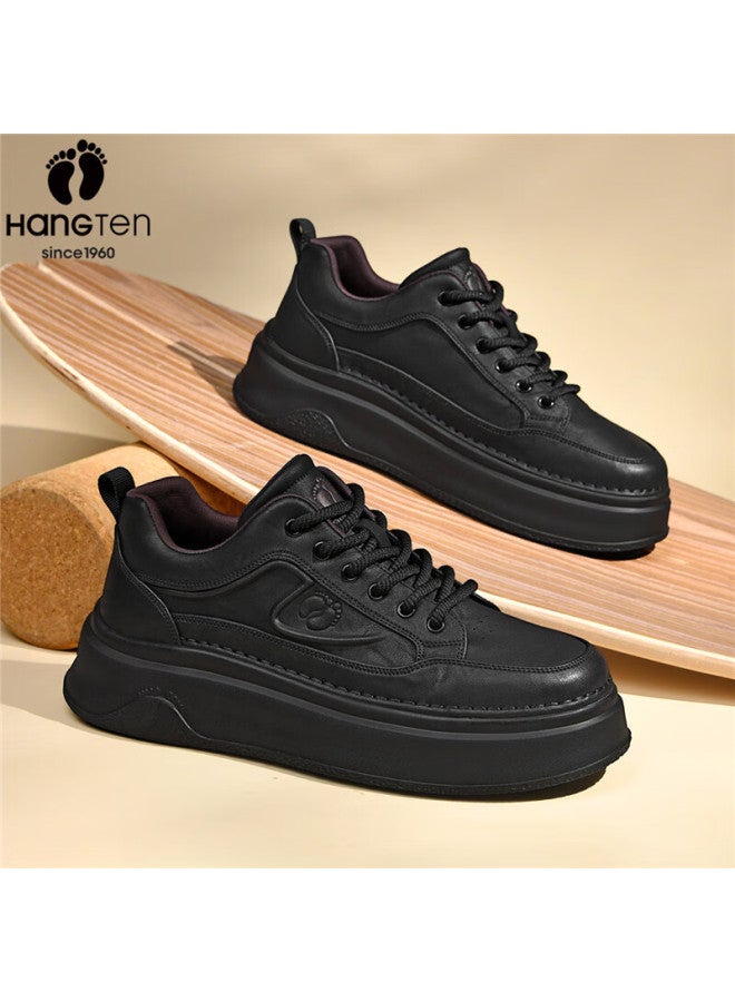 Hang Ten Men's Fashion Casual Sneakers Spring New Thick Sole Height Increasing Sports Shoes White Sneakers For Men - Image 1