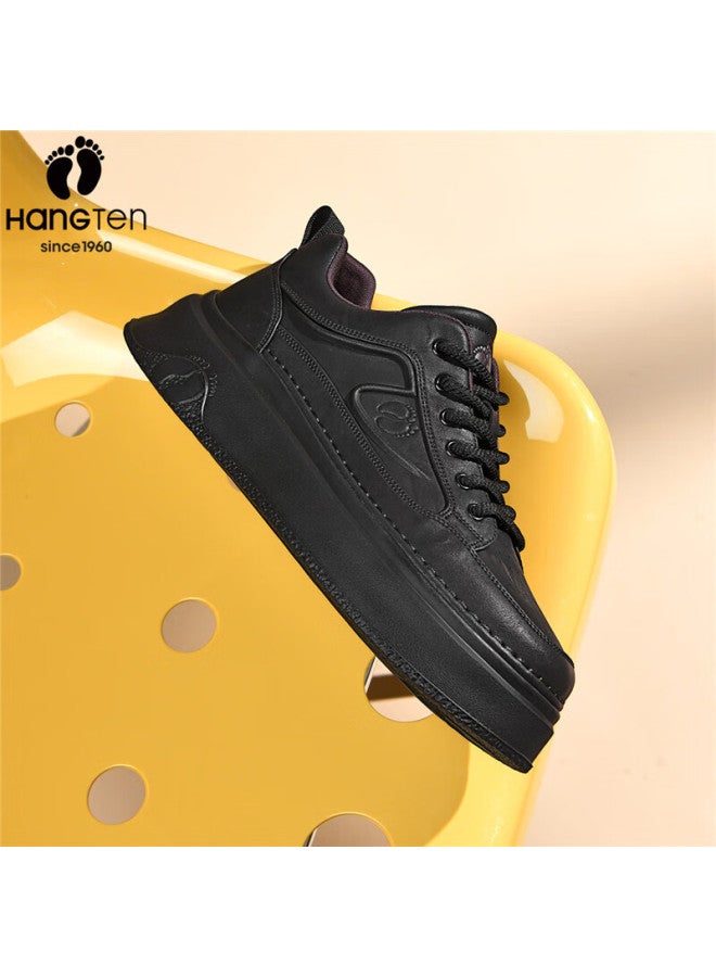 Hang Ten Men's Fashion Casual Sneakers Spring New Thick Sole Height Increasing Sports Shoes White Sneakers For Men - Image 3