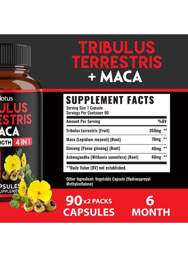 Zolotus Zolotus 2 Packs Tribulus Terrestris with Maca Root Ashwagndha Root, Panax Ginseng - 6 Months Supply  - Image 2