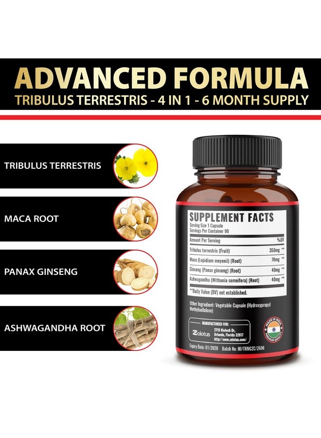 Zolotus Zolotus 2 Packs Tribulus Terrestris with Maca Root Ashwagndha Root, Panax Ginseng - 6 Months Supply  - Image 4