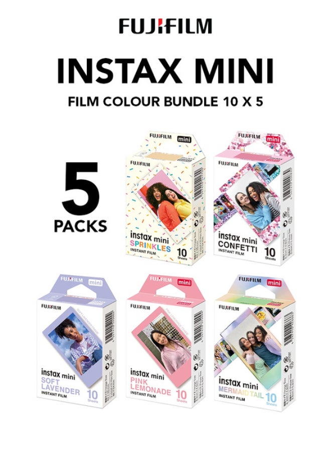فوجي فيلم حزمة أفلام فورية ملونة Instax Mini – 50 ورقة - Image 1