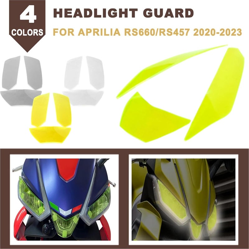 Headlight Lens Guard for Aprilia RS660/RS457 2020-2023 Motorcycle Front Headlight Cover Guard Screen Lamp Protection Lens Accessories Light lamp Protection Shade(Gray) - Image 4