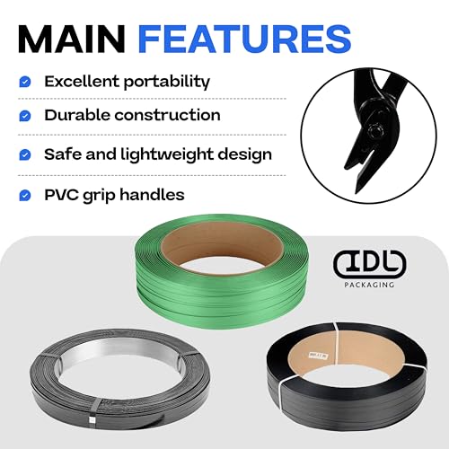 IDL Packaging H-230 Strapping Cutter for Steel & Polyester (PET) & Polypropylene (PP) Banding from 3/8" to 1 1/4" Width and up to 0.044" Thickness – Heavy-Duty Best-in-Class Tool with Wide Blades - Image 4
