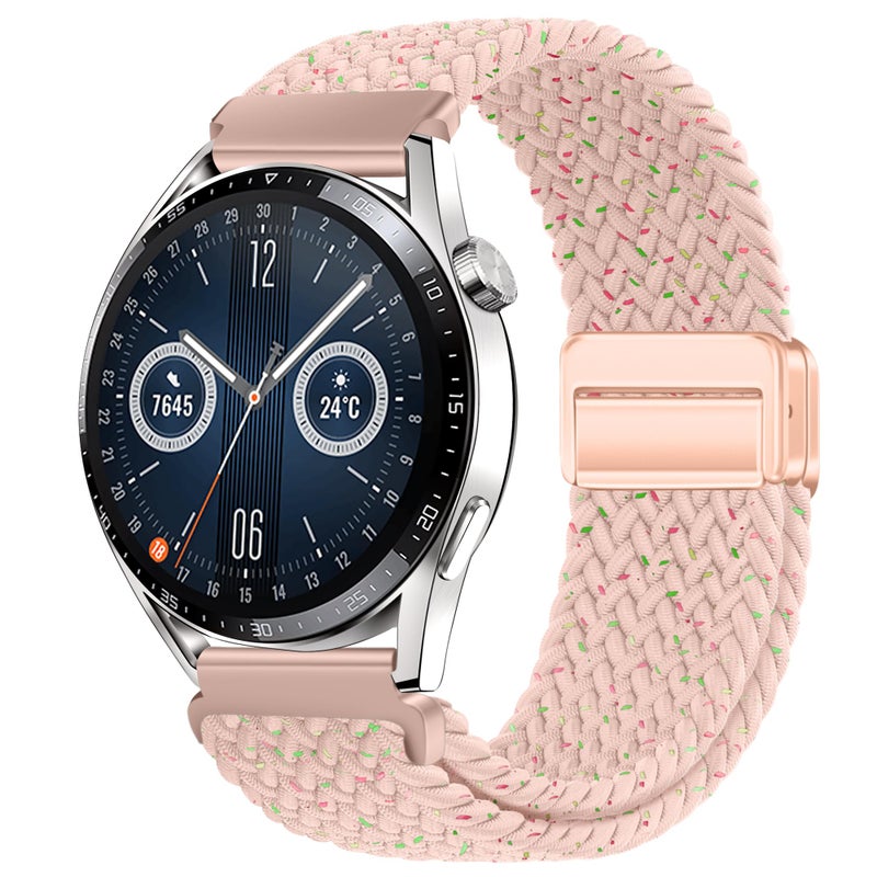 Magnetic Braided Nylon Strap Compatible with Huawei Watch GT5/GT4 (41mm) – Replacement Band for Garmin Venu 2S/3S/Vivoactive 4S - Image 1