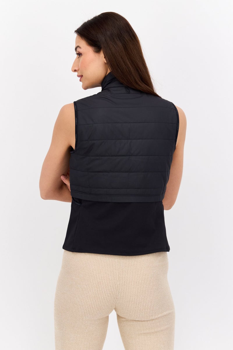 Brooks Women Sportswear Fit Sleeveless Outdoor Vest Jacket, Black - Image 3