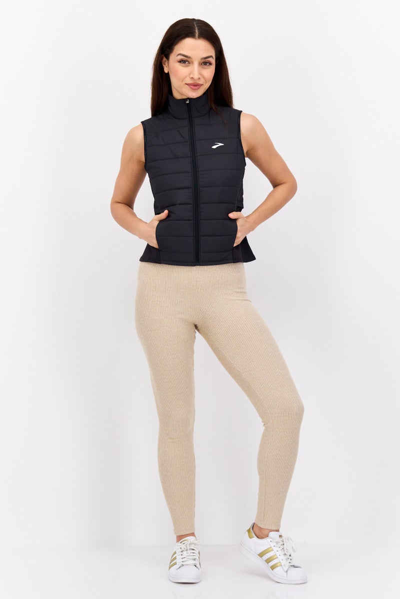 Brooks Women Sportswear Fit Sleeveless Outdoor Vest Jacket, Black - Image 4