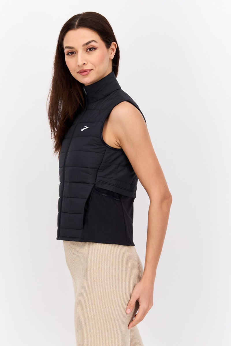 Brooks Women Sportswear Fit Sleeveless Outdoor Vest Jacket, Black - Image 2
