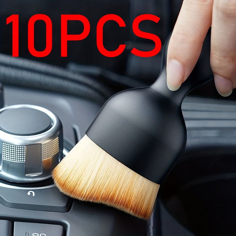 10 Pcs Compact Soft Cleaning Brushes For Car Console Vents Dust - Image 1