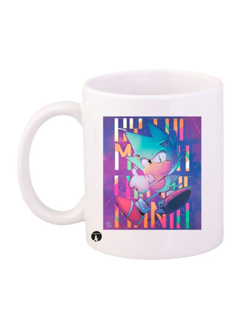 RKN Game Sonic Character Printed Mug White/Green/Pink Standard Size