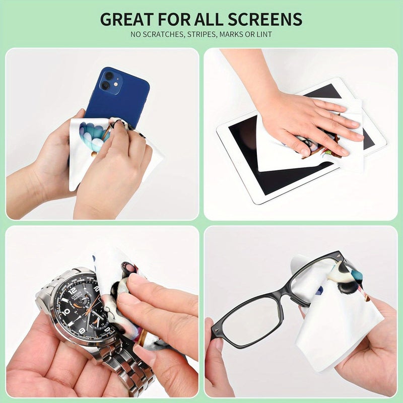 14 Pcs Glasses Cloth Set Panda Design For Cleaning Eyeglasses Mobile Phones Screens Lenses Electronics And All Surfaces - Image 2