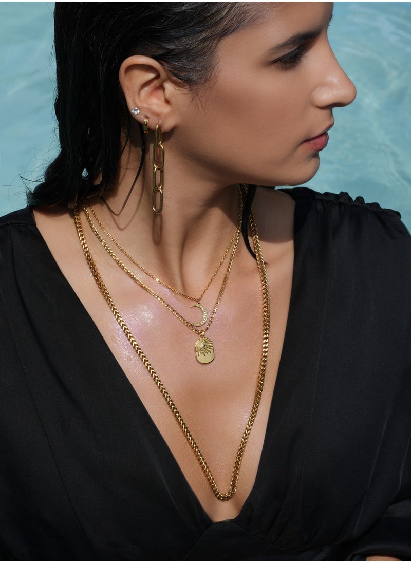 Clé de Lune - Thick Bulky Layering Chain Necklace - Image 1