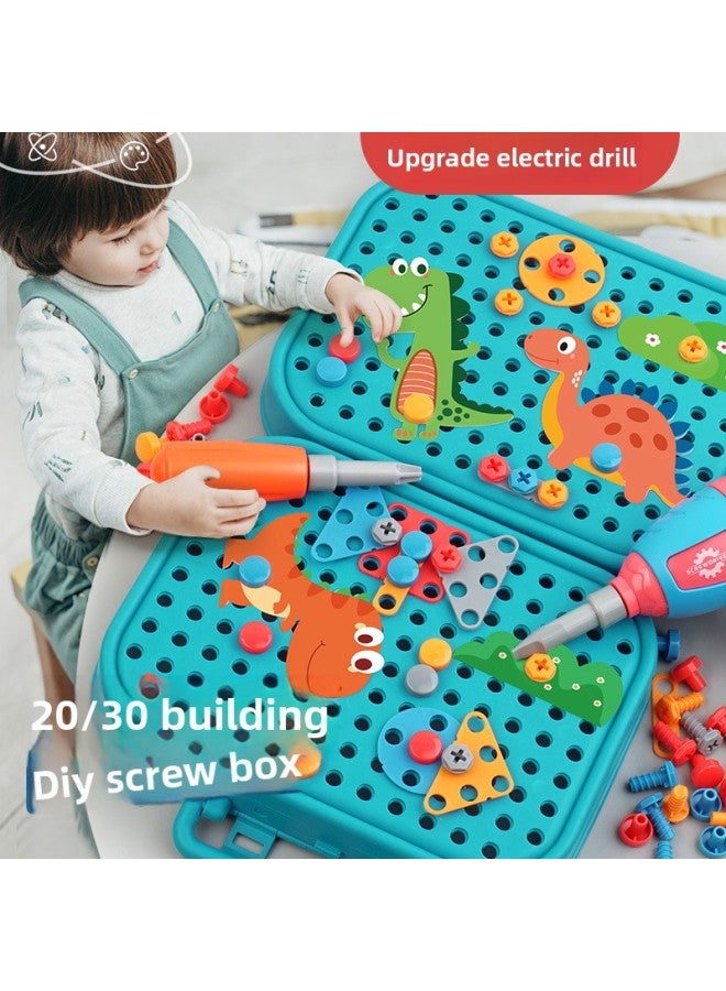 Children's Screw Toys Toolbox Fun Children's Creative Early Education Disassembly Educational Toys Screw Toys-Color:Automatic Space [with Electric Drill] 211PCS  - Image 3