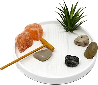 Nature's Mark Nature's Mark NatureÃ¢â‚¬â„¢s Mark, Mini Meditation Zen Garden Table DÃƒÂ©cor Kit with Shaped Base (Round 6x6 W)  - Image 1