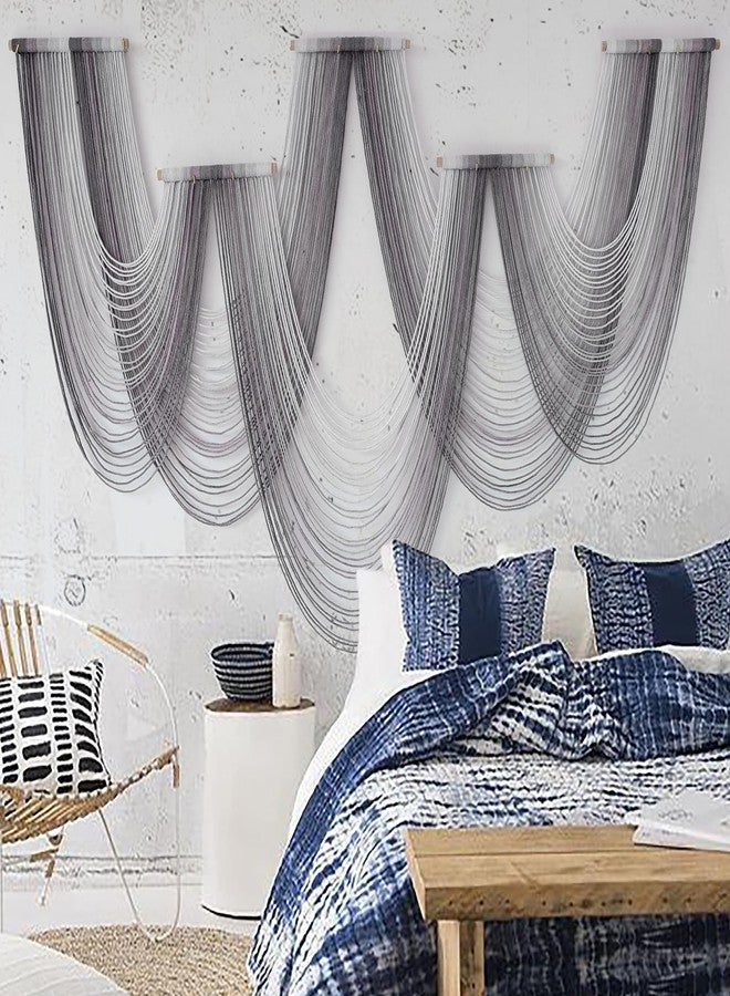 IOWER Large Macrame Wall Hanging Boho Wall Art Handmade Home Decor Dip-Dyed Macrame Wall Decor Wall Art Craftsmanship Fiber Art Boho Chic Wall Decor Modern For Bedroom Livingroom Backdrop - Image 3