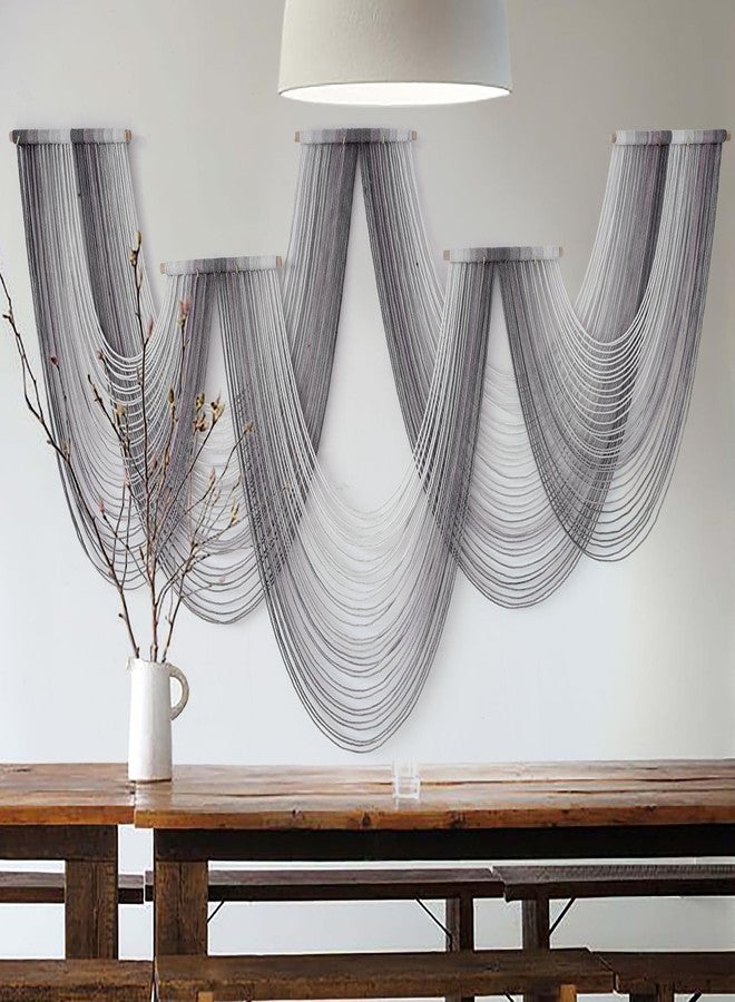 IOWER Large Macrame Wall Hanging Boho Wall Art Handmade Home Decor Dip-Dyed Macrame Wall Decor Wall Art Craftsmanship Fiber Art Boho Chic Wall Decor Modern For Bedroom Livingroom Backdrop - Image 2